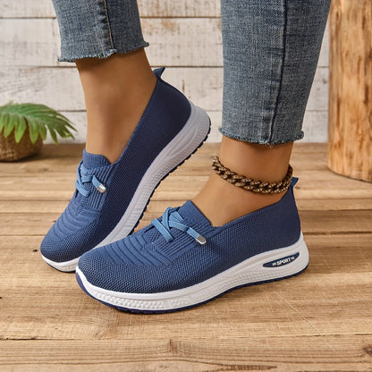 Women's Casual Breathable Sneakers – Lace-Up, Low-Top, Comfortable