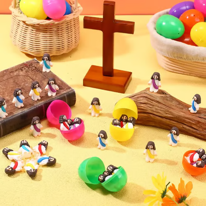 ✝️Christian Easter Surprise Eggs: Pre‑Filled Eggs with Mini Jesus Figures – Share Hope & Faith This Spring🌸