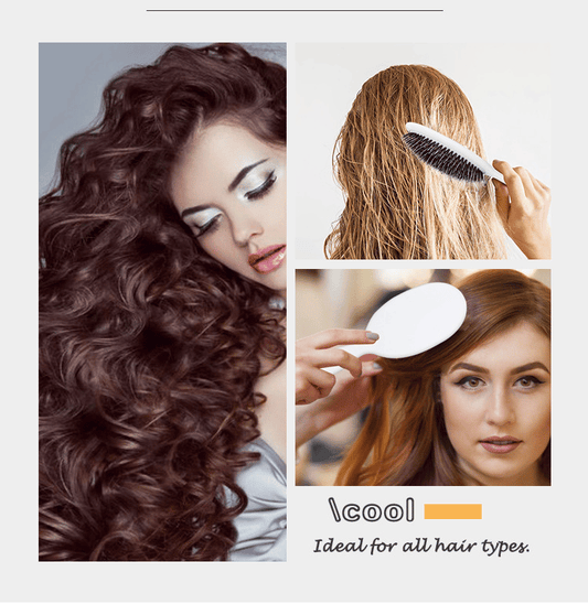 💥Viral World-Famous 5x Sold Out Paddle Brush - Smoother, Stronger, Shinier Hair - Boar Bristle Brush with Nylon Bristles and Microsphere Massaging Tips