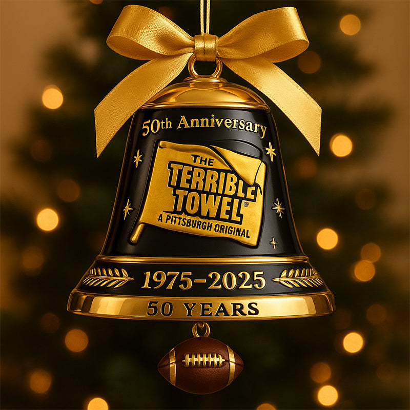 🏆Black Friday 60% OFF-The Terrible Towel 50th Anniversary Bell Ornament