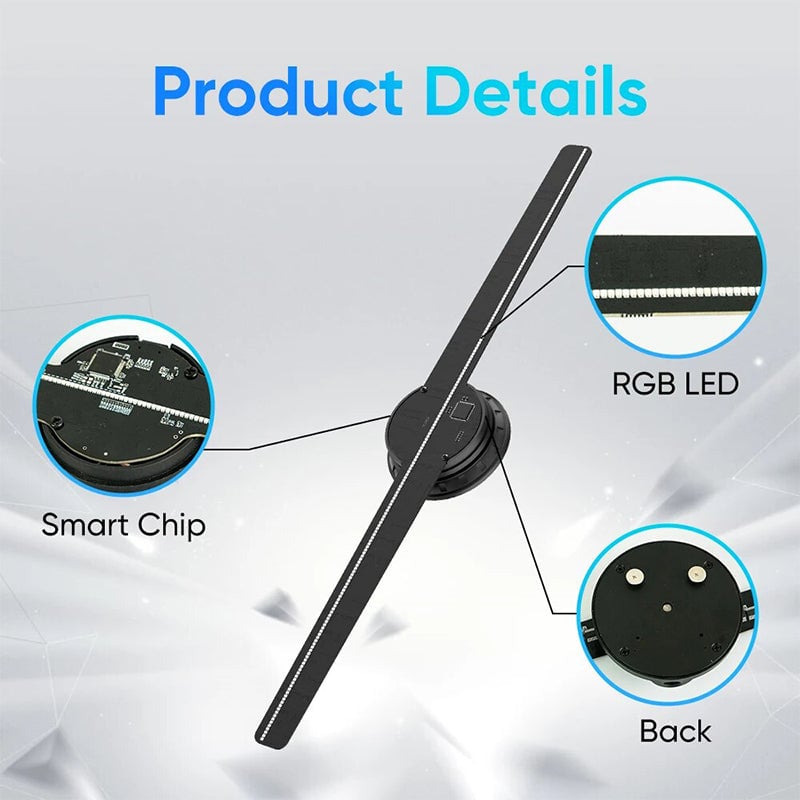 🏆Black Friday 60% OFF🎄3D Hologram LED Fan Projector-Free Shipping