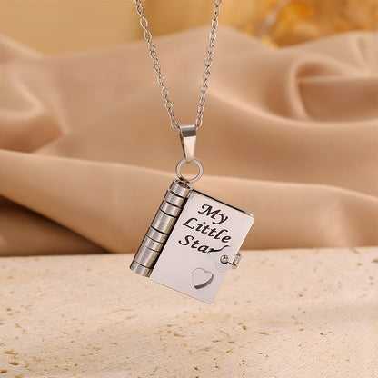 💌My Book Necklace for Daughter,Son or Lover🎁Birthday Day Gift Graduation Jewelry of Love