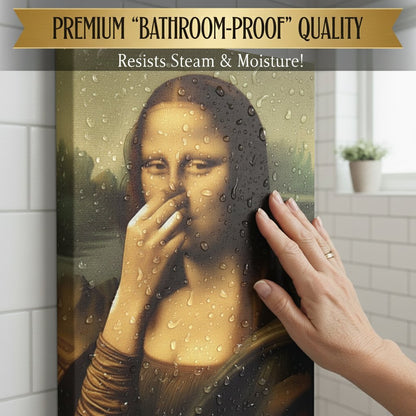 🏆Black Friday 60% OFF-Mona Lisa Holding Nose Bathroom Canvas Art