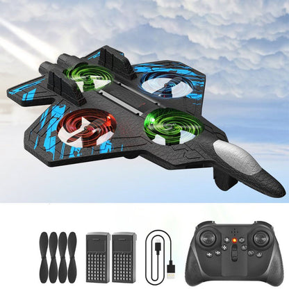🎁49% OFF For The New Year 2026🎉🎉RC Stunt Fighter Jet Toy for Kids with 360° Flips & LED Lights