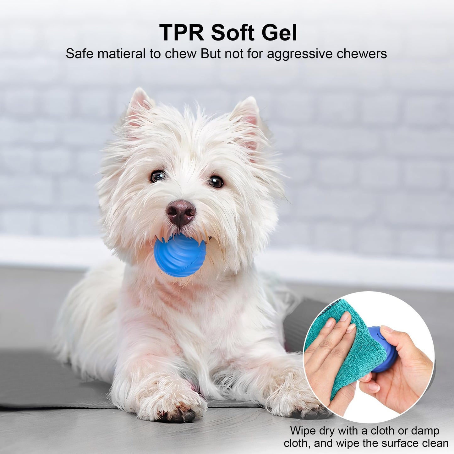 2pcs Smart Interactive Dog Toy Ball, Active Rolling Wicked Ball with Automatic Bouncing and Rotating for All Dogs