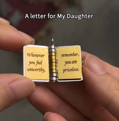 💌My Book Necklace for Daughter,Son or Lover🎁Birthday Day Gift Graduation Jewelry of Love