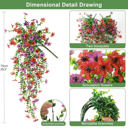⏳LAST DAY SPECIAL PRICE: $9.99!!🌷Outdoor cascading daisy and eucalyptus flowers – UV resistant