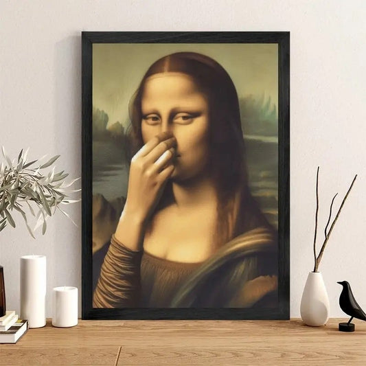 🏆Black Friday 60% OFF-Imitation Mona Lisa Art Decoration,Funny Vintage Toilet Humor Room Decor