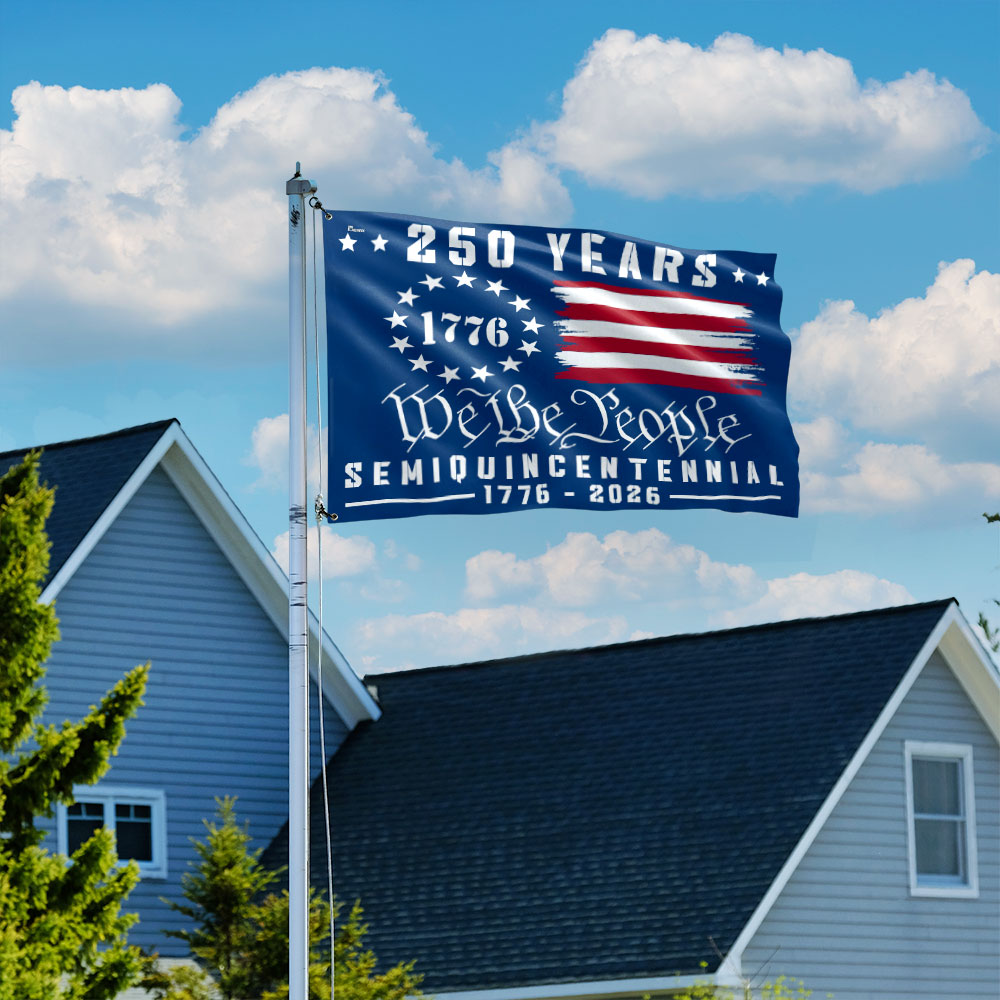 We The People 250 Canvas American Grommet Flag for 250th Anniversary
