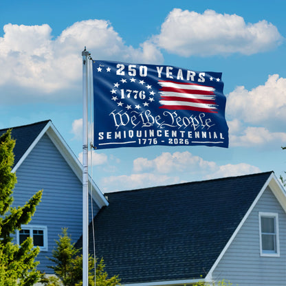 We The People 250 Canvas American Grommet Flag for 250th Anniversary