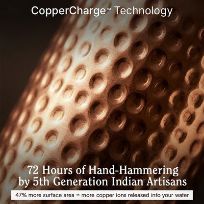 🔥99.9% Copper✨ Handmade Polished Pure Copper Ayurvedic Water Bottle (Free Cup Brush)