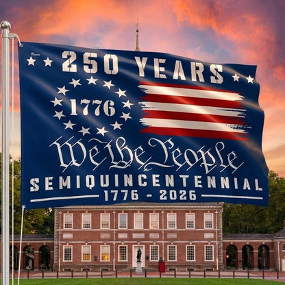 We The People 250 Canvas American Grommet Flag for 250th Anniversary