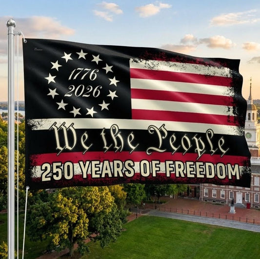 We The People 250 Grommet Flag for Semiquincentennial 3-Day Shipping
