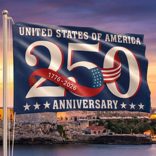 250 Years Patriotic Grommet Flag for the United States 1776 2026