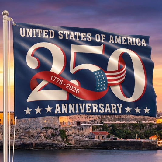 250 Years Patriotic Grommet Flag for the United States 1776 2026