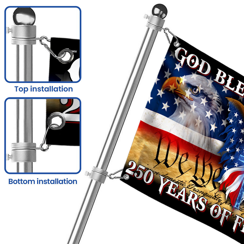 250 Years of Freedom Grommet Flag God Bless America