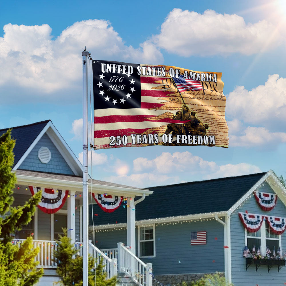 United States of America We The People Patriotic Grommet Flag for 250 Years