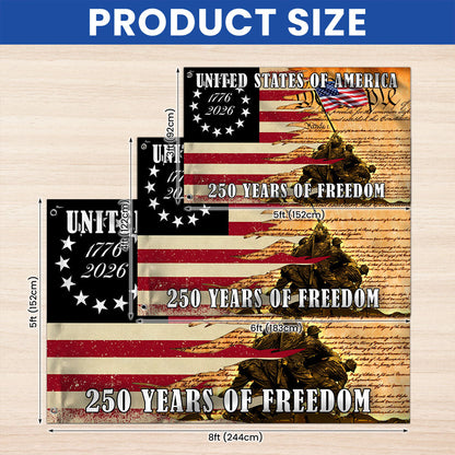 United States of America We The People Patriotic Grommet Flag for 250 Years