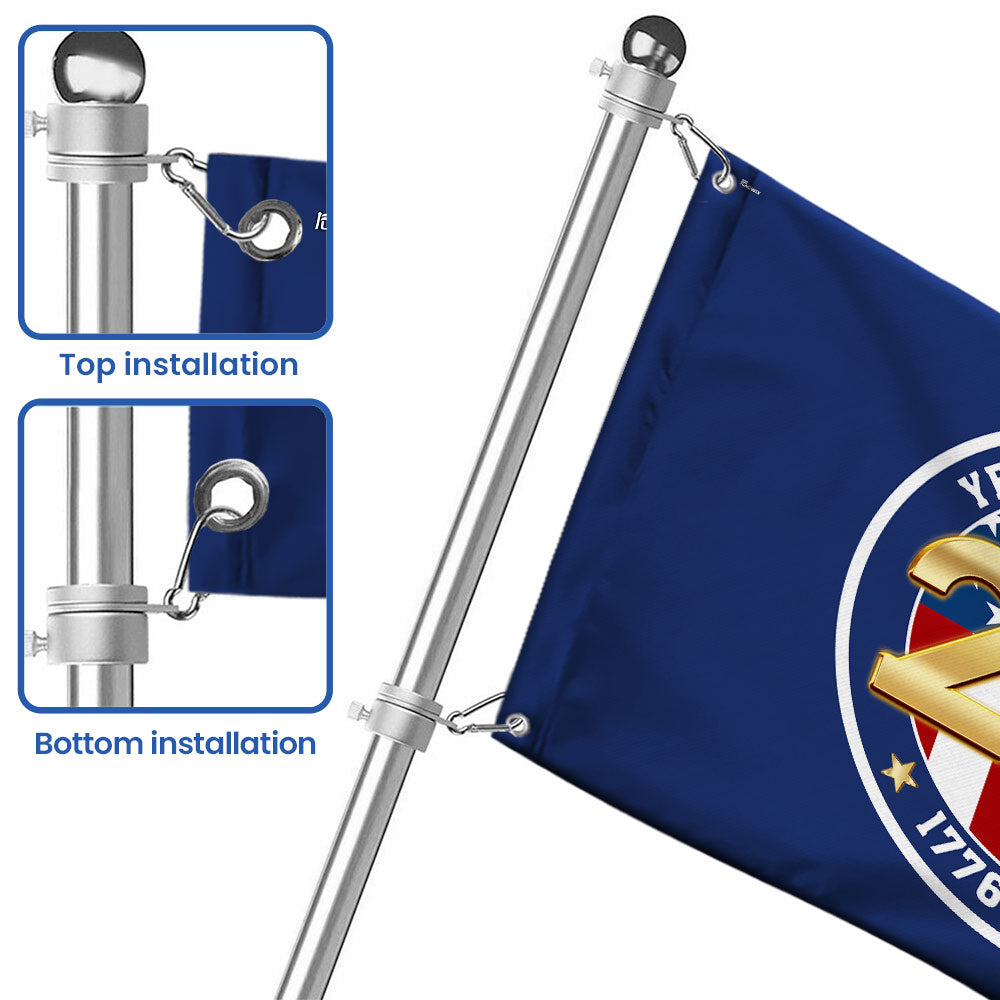 Patriotic 250 Years of America 1776 2026 Semiquincentennial Grommet Flag