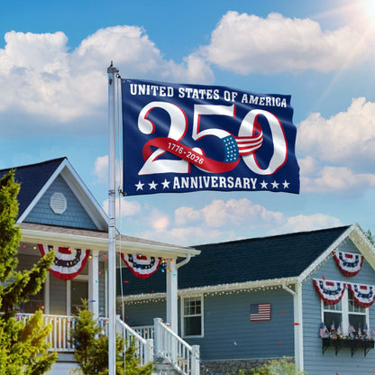 250 Years Patriotic Grommet Flag for the United States 1776 2026