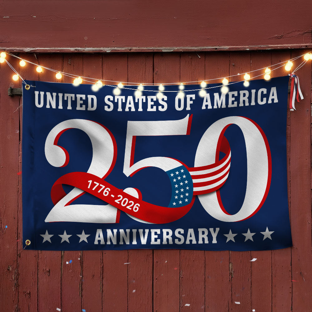 250 Years Patriotic Grommet Flag for the United States 1776 2026