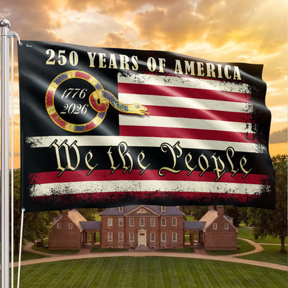 250 Years We The People Flag, 1776 American Patriotic Grommet Flag