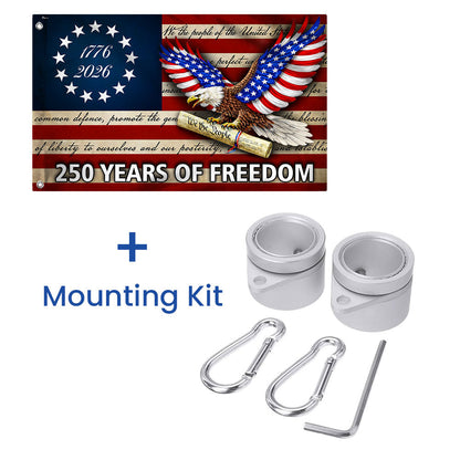 250 Years of Freedom Flag, We The People Patriotic 1776 2026 Grommet Flag