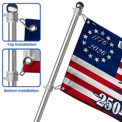 SC 250Th Anniversary Flag, 1776 2026 America South Carolina State Grommet Flag