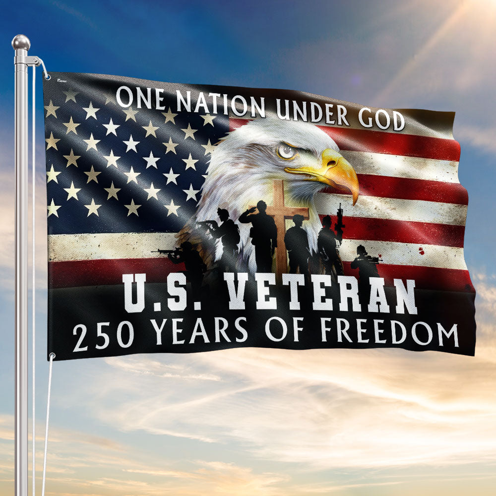 Semiquincentennial One Nation Under God US Veteran Grommet Flag