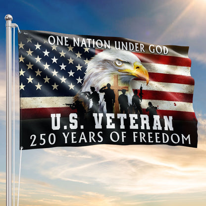 Semiquincentennial One Nation Under God US Veteran Grommet Flag