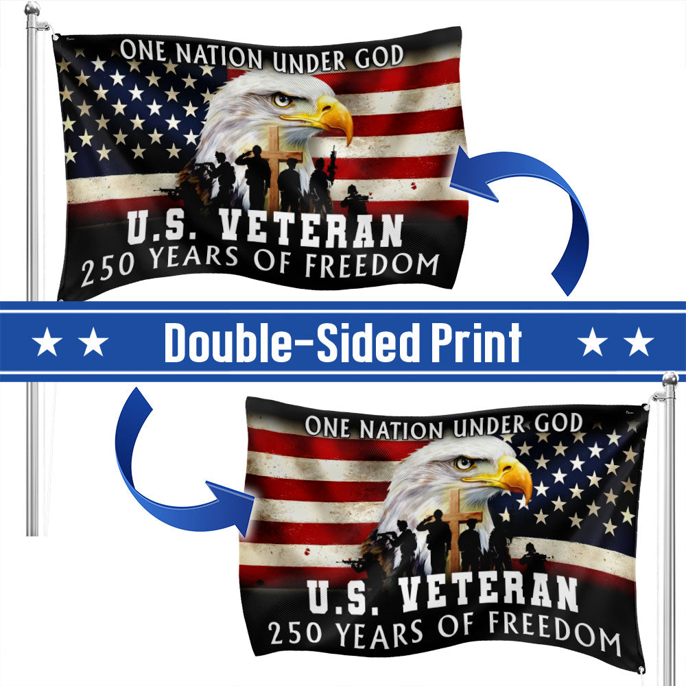 Semiquincentennial One Nation Under God US Veteran Grommet Flag