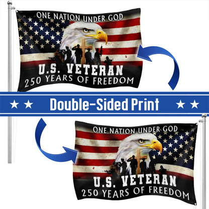 Semiquincentennial One Nation Under God US Veteran Grommet Flag