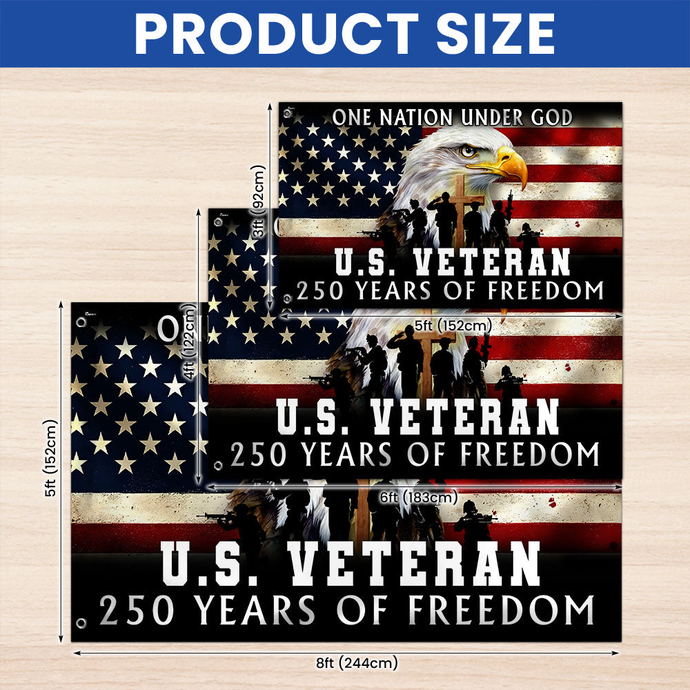 Semiquincentennial One Nation Under God US Veteran Grommet Flag