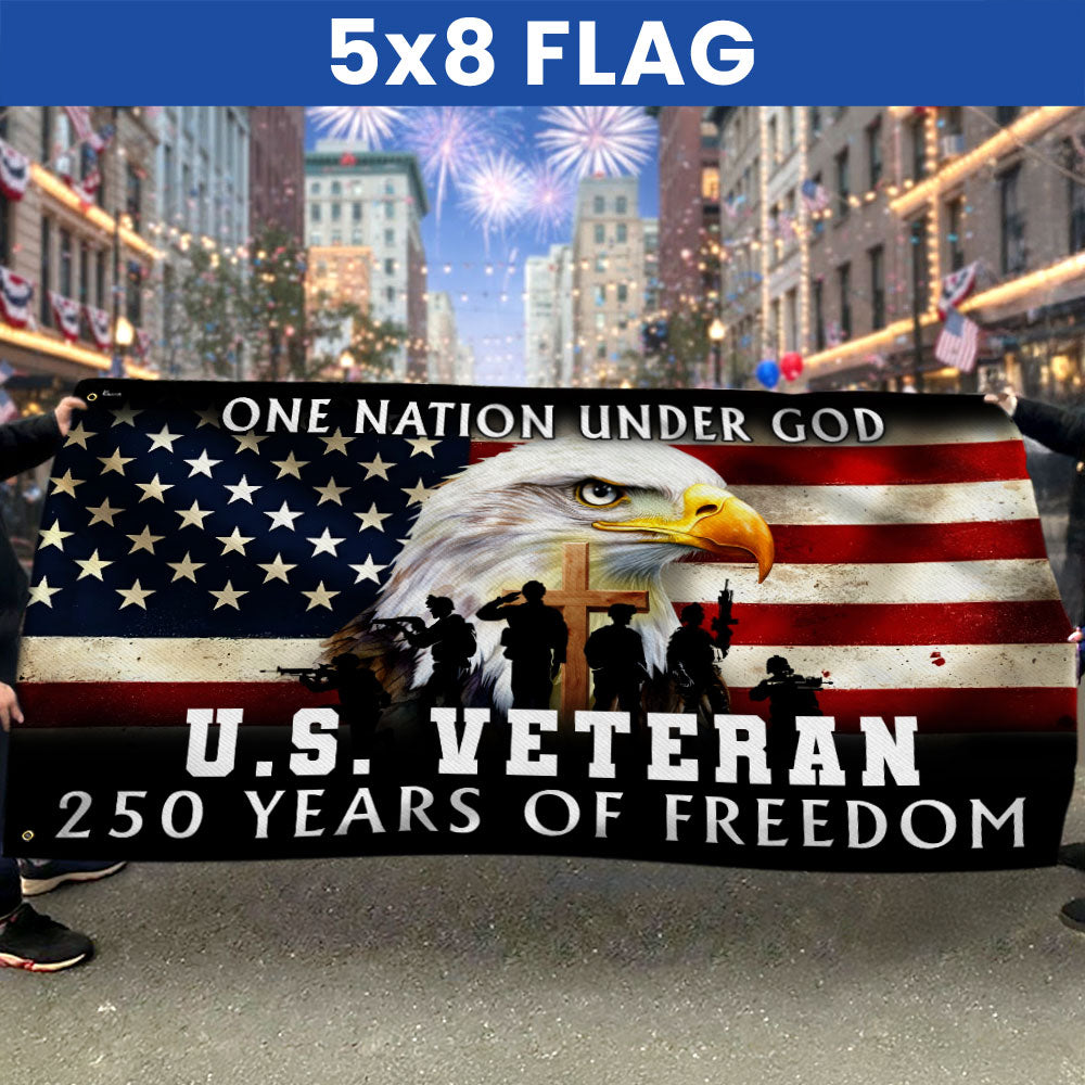 Semiquincentennial One Nation Under God US Veteran Grommet Flag