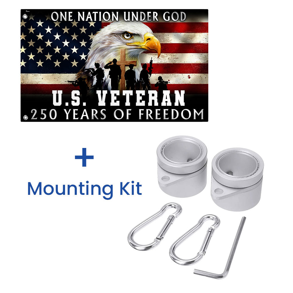 Semiquincentennial One Nation Under God US Veteran Grommet Flag