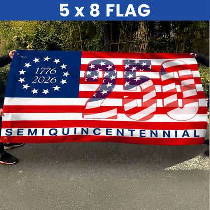 1776 2026 Patriotic Grommet Flag for 250th of America 3-Day Shipping