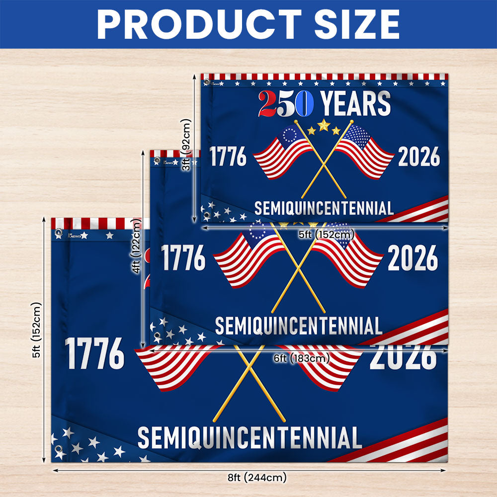 Flagwix American Flag - America 250th Anniversary Semiquincentennial Grommet Flag
