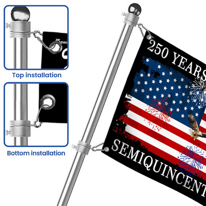 250 Years of Freedom Grommet Flag - Patriotic Semiquincentennial American Flag