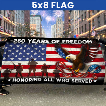 250 Years of Freedom Veterans Eagle American Grommet Flag