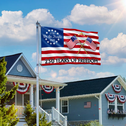 250 Years of Freedom Flag, 250th Anniversary Semiquincentennial American Grommet Flag