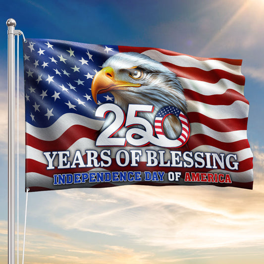 250 Years of Blessing Flag, Eagle Independence Day of America US Grommet Flag