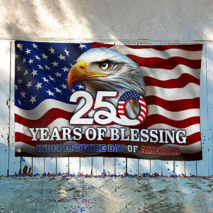 250 Years of Blessing Flag, Eagle Independence Day of America US Grommet Flag