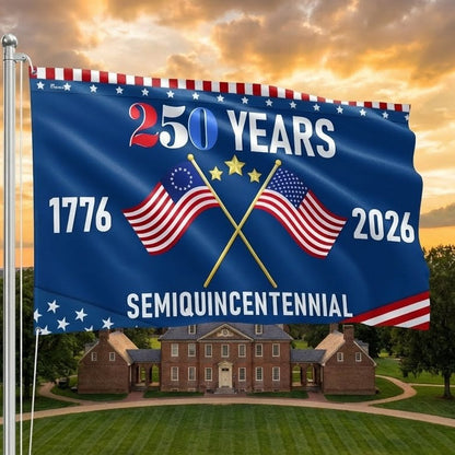 Flagwix American Flag - America 250th Anniversary Semiquincentennial Grommet Flag