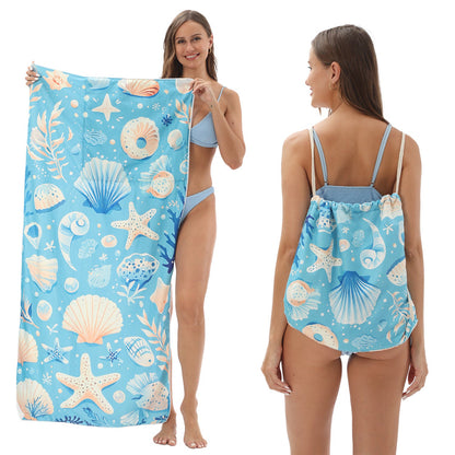 🔥Hot Sale 51% OFF🔥🏖️ 2-in-1 Organic Cotton Towel Bag