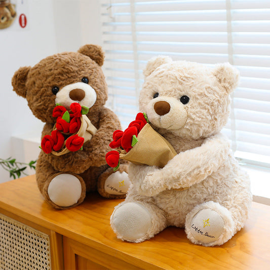 Bloomie Bear w/ Mini Bouquet Blanket
