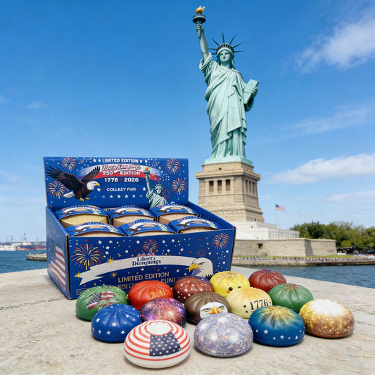📦Limited Stock • Restock Takes Time⏰Patriotic Dumpling Squishy – USA 250 Edition