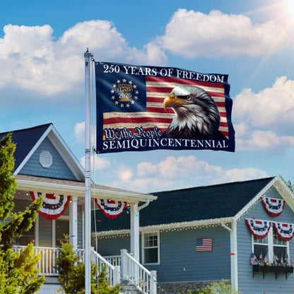 250 Years of Freedom Eagle American Grommet Flag Semiquincentennial