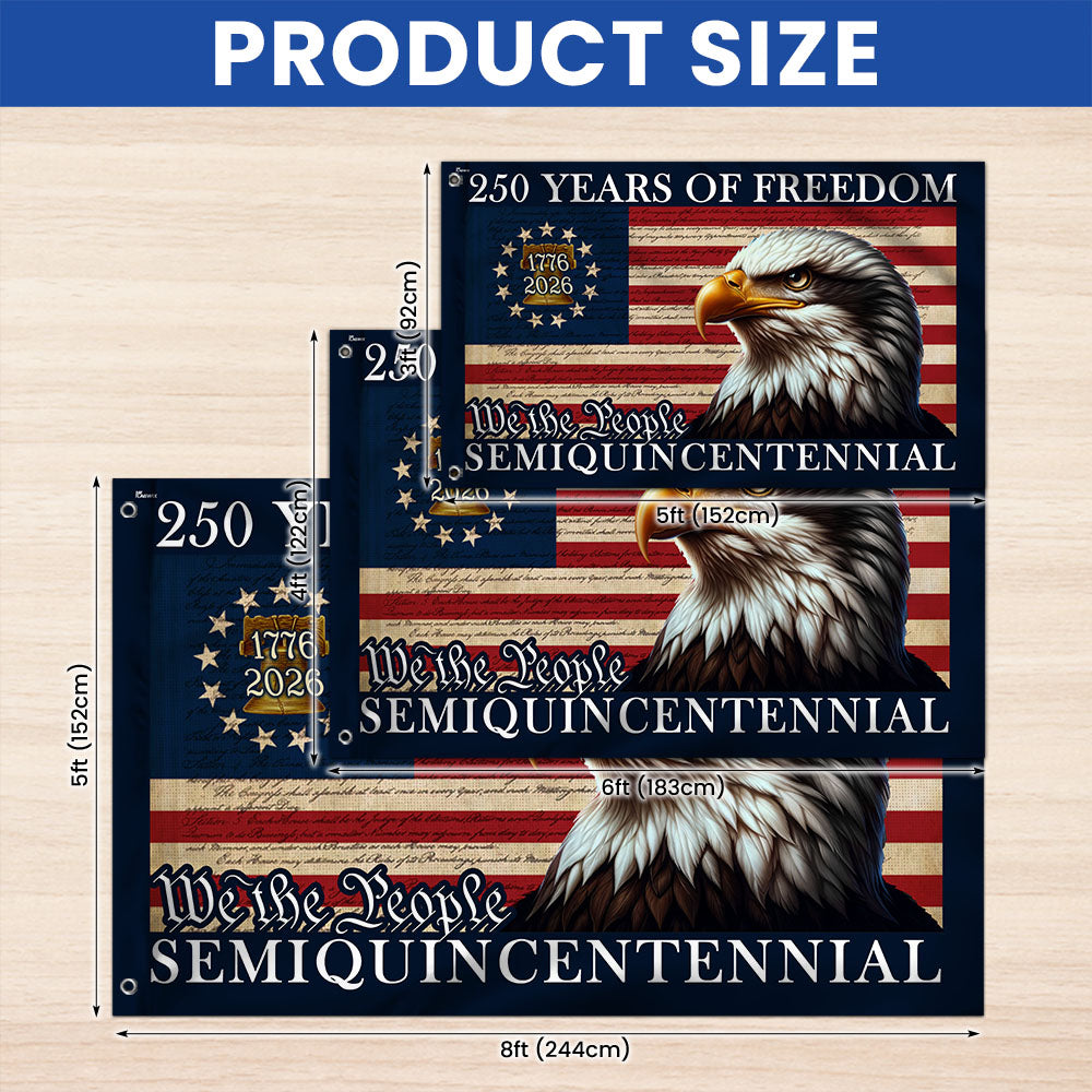250 Years of Freedom Eagle American Grommet Flag Semiquincentennial