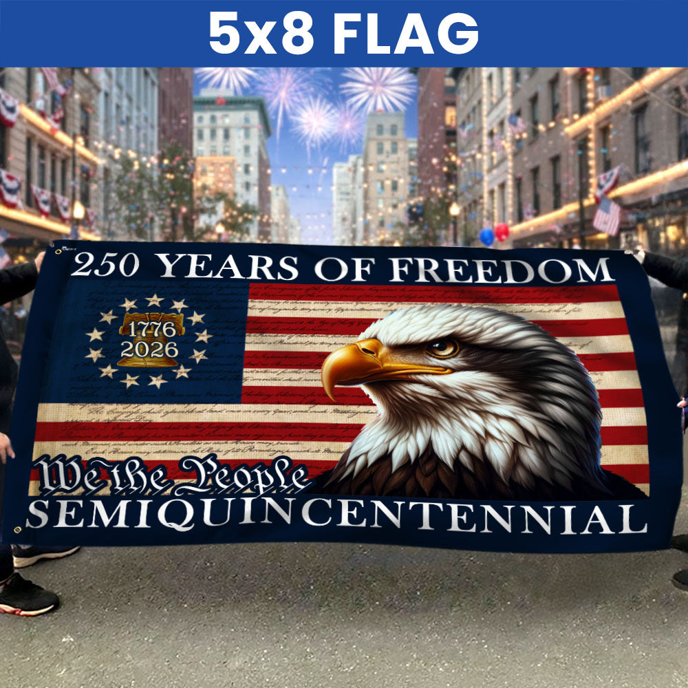 250 Years of Freedom Eagle American Grommet Flag Semiquincentennial