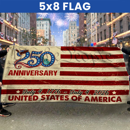 Flagwix 250th Anniversary US Grommet Flag - July 4, 2026 United States of America